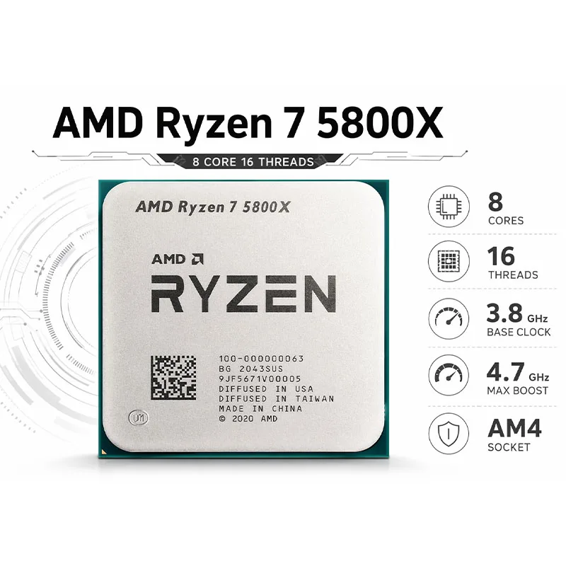 AMD Ryzen 7 5800X Ontgrendelde - Cpu Fan recensie en prijs